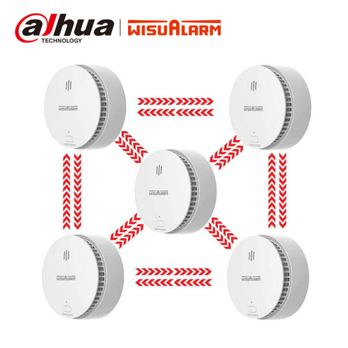 5pcs interlinked smoke detectors
