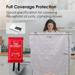 Load image into Gallery viewer, Wisualarm Fire Blanket 1.2m x 1.2m full coverage protection
