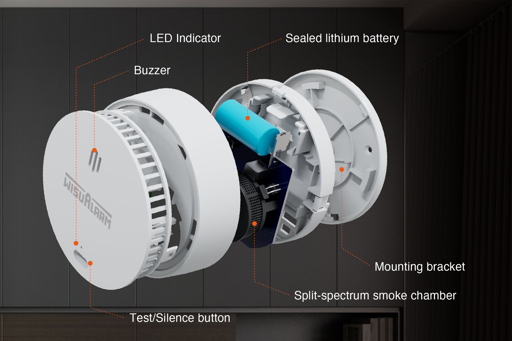 What triggers smoke alarm?