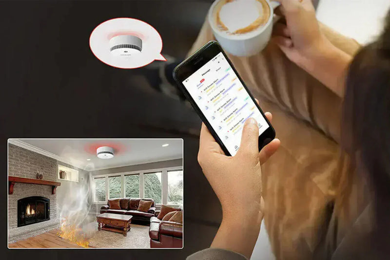 Smart WiFi Smoke and CO Alarm Mobile App Alert