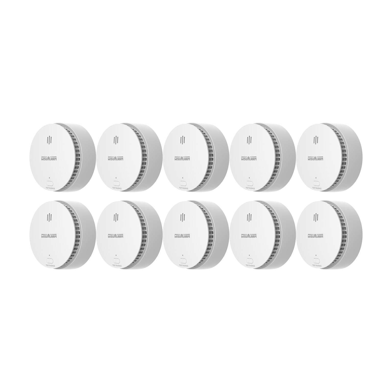 Wisualarm 10PC Smoke Alarms with 10 Years sensor Special Offer