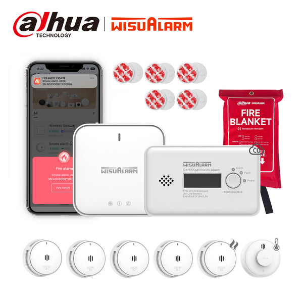 Gateway and Smoke & CO & Heat Alarm & Fire Blanket