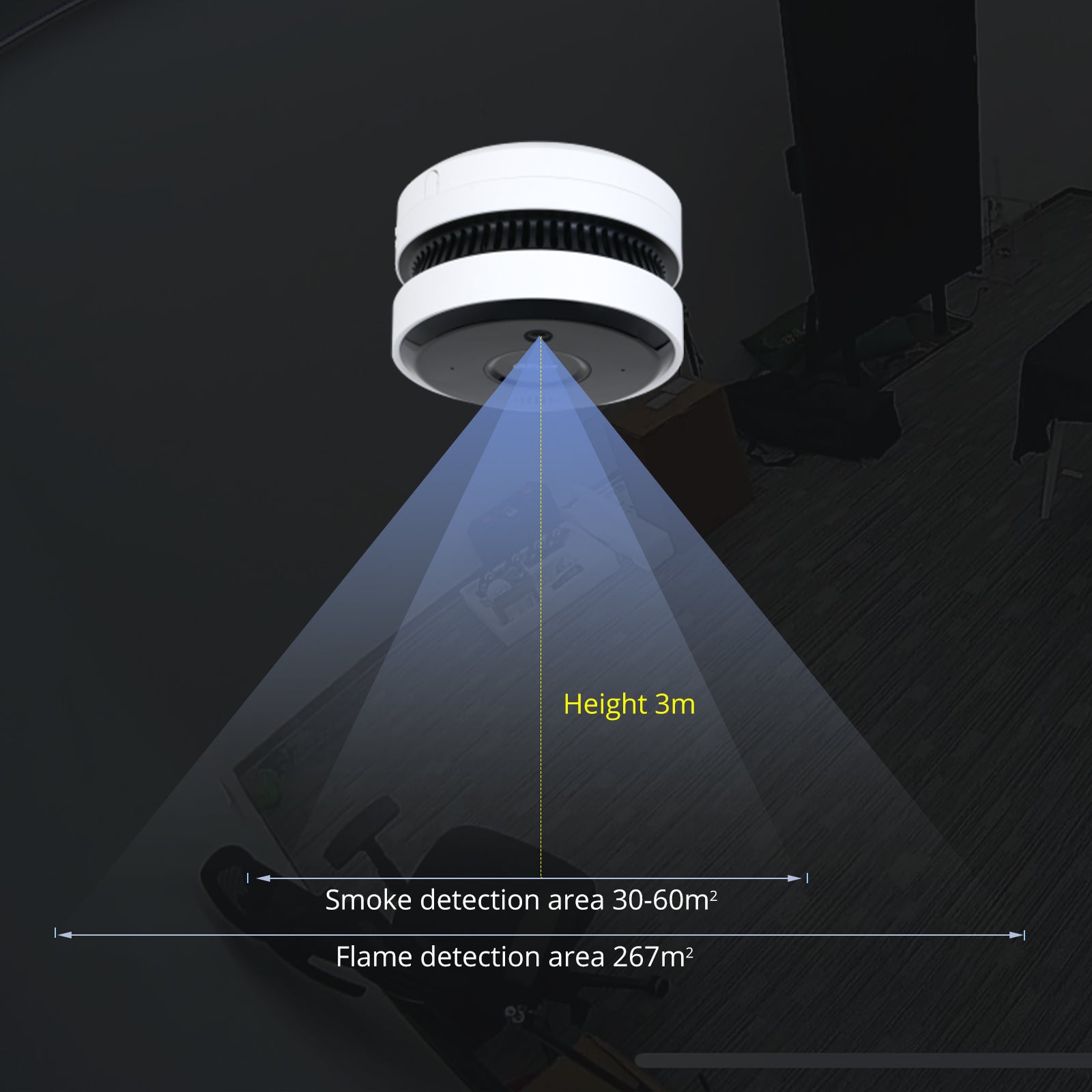 Dahua 5MP IR AI-Fire Rauchsensor-Netzwerkkamera