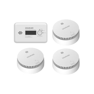 Wisualarm 6PC Standalone Smoke Alarm and CO Alarm Kit