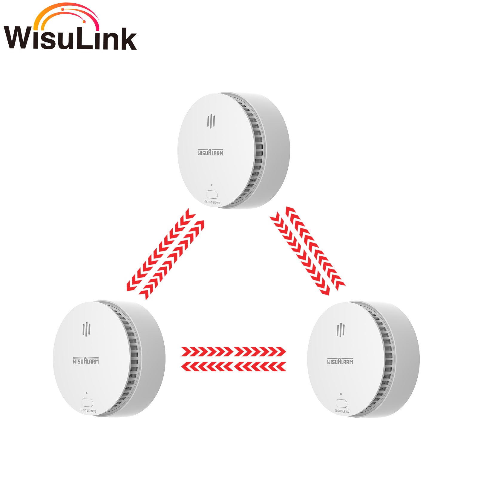 3pc interlinked smoke alarms