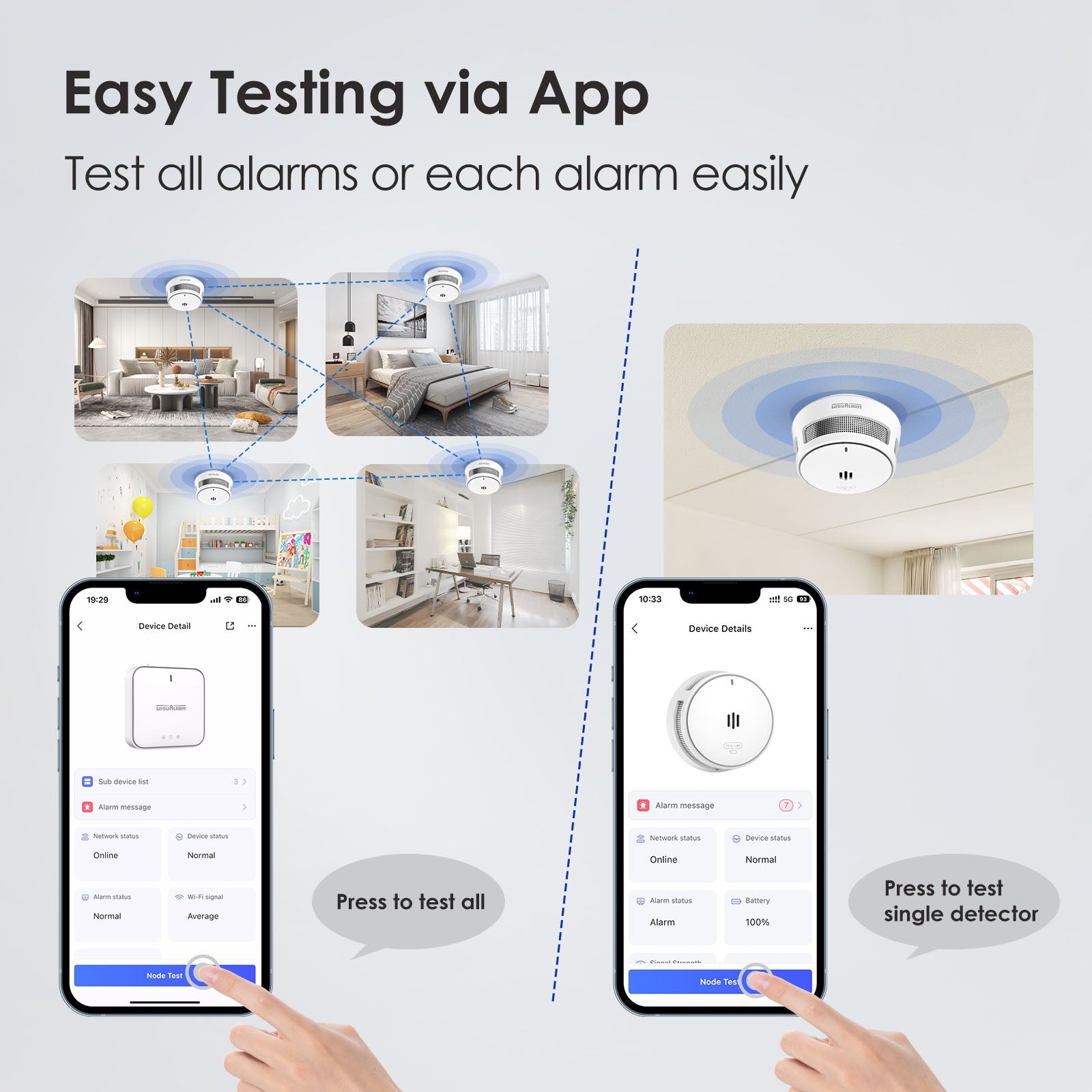 Wisualarm Interlinked Smoke Alarm and Gateway