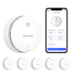 Load image into Gallery viewer, 5PC Wisualarm Smart WiFi Smoke Alarms With Replaceable Battery
