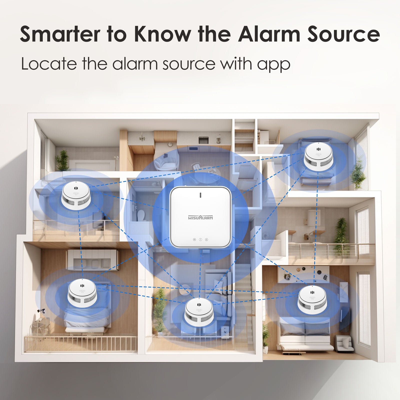 Wisualarm Interlinked Smoke Alarm and Gateway