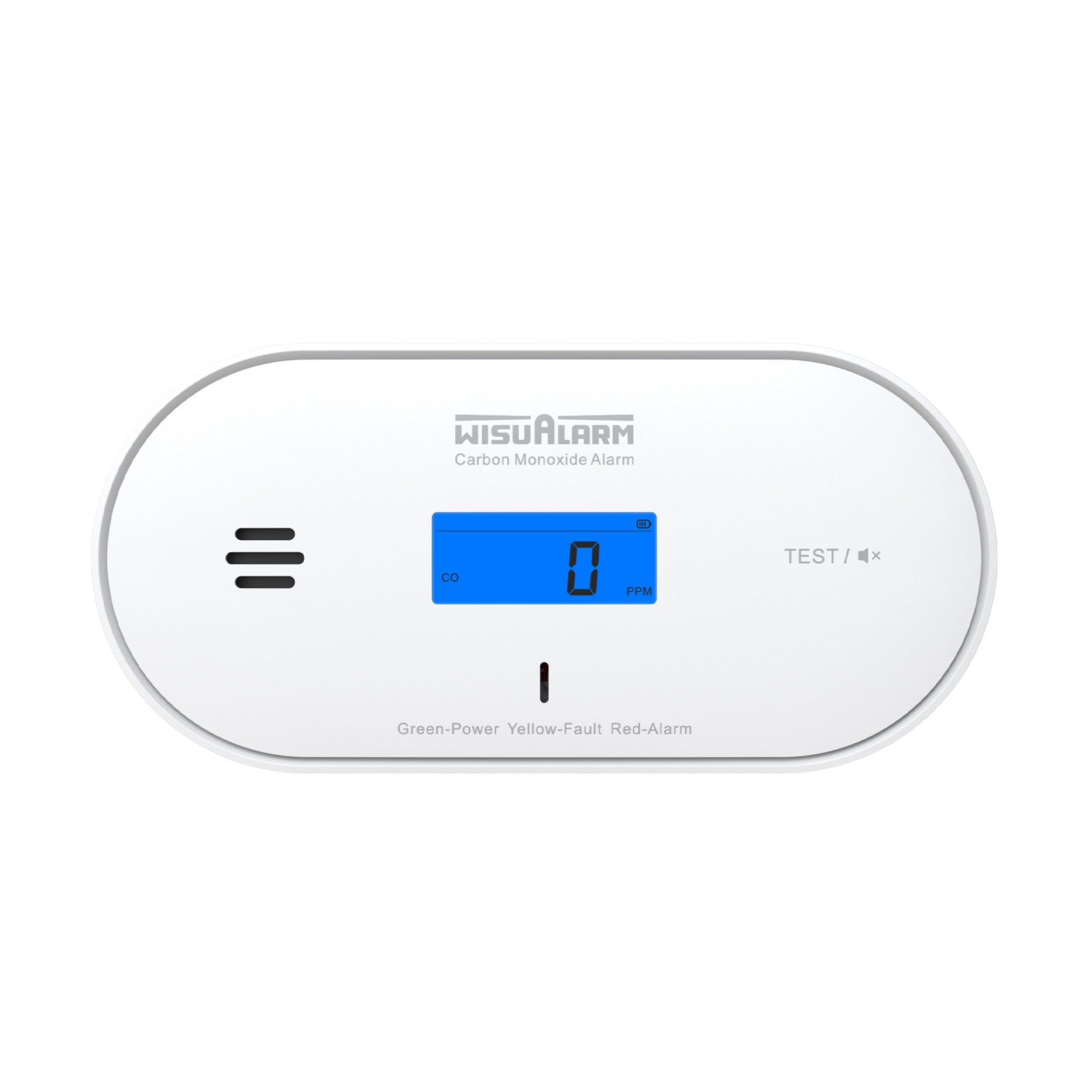 Wisualarm Carbon Monoxide Alarm With Temperature and Humidity Detection