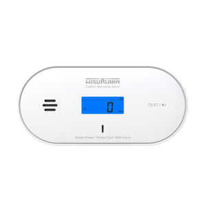 Wisualarm Carbon Monoxide Alarm With Temperature and Humidity Detection