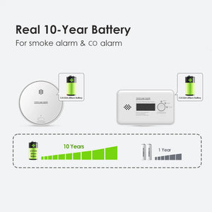BD-5S1C smoke and carbon monoxide alarm kit 10 year battery lifetime