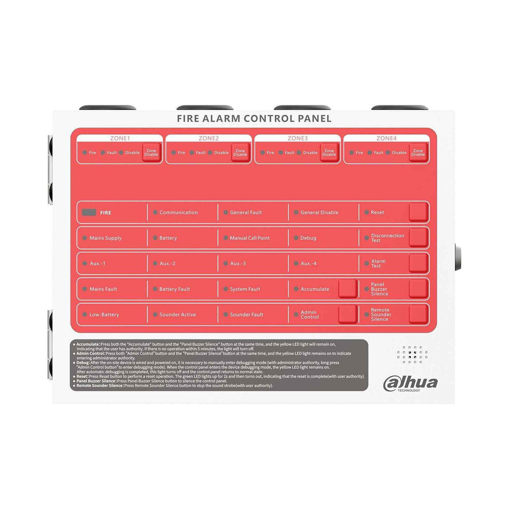 Wisualarm Dahua Conventional Fire Alarm System (White&Red)