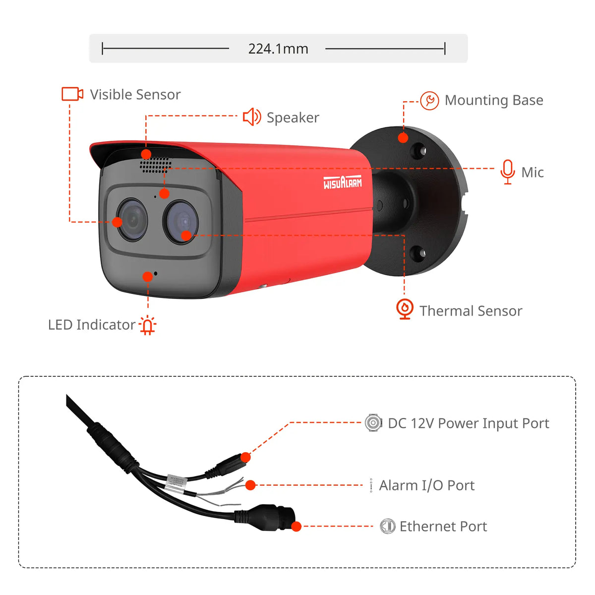 Wisualarm Flame Tracking&Detection Bullet Network Camera – WISUALARM EU