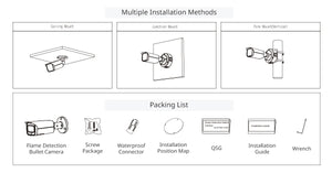 DHI-HY-FT431LFP flame detection camera installation methods and packing list