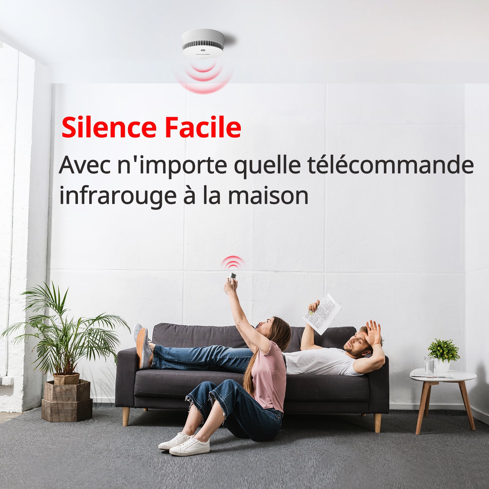 DHI-HY-SA30A NF Détecteur de fumée silence facile