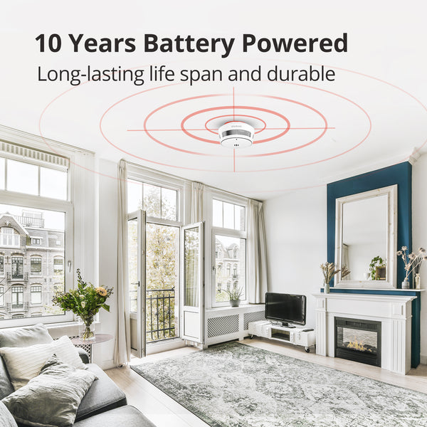 wisualarm interlinked smoke alarm new generation, large detection range