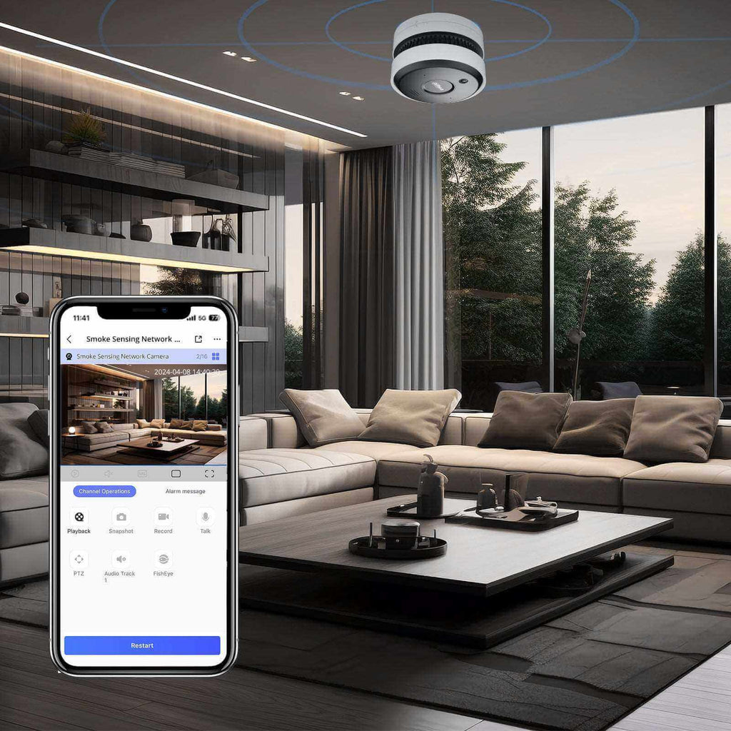 Sav Camera 24/7 Smoke Sensing Network Camera: High-Sensitive Smoke Monitor ...