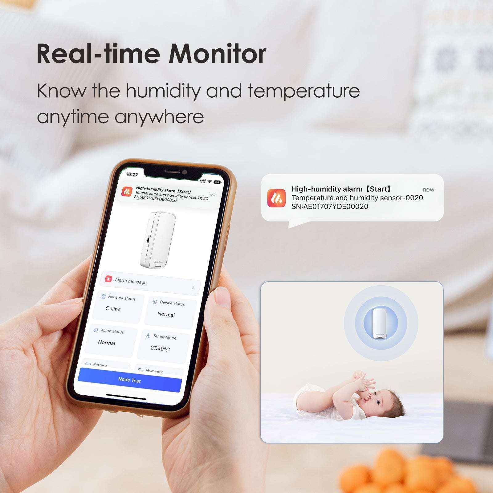 Interlinked Environmental Sensor and Gateway real-time monitor