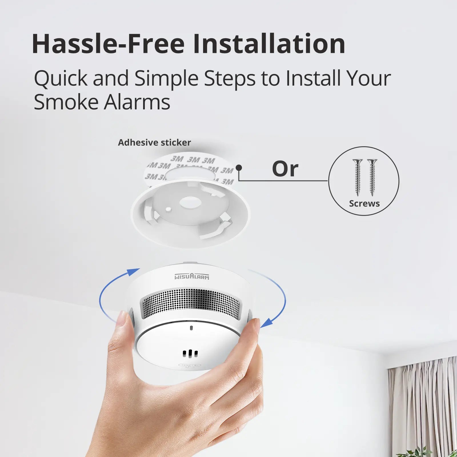 S05-R8 Interlinked smoke alarm hassle free installation