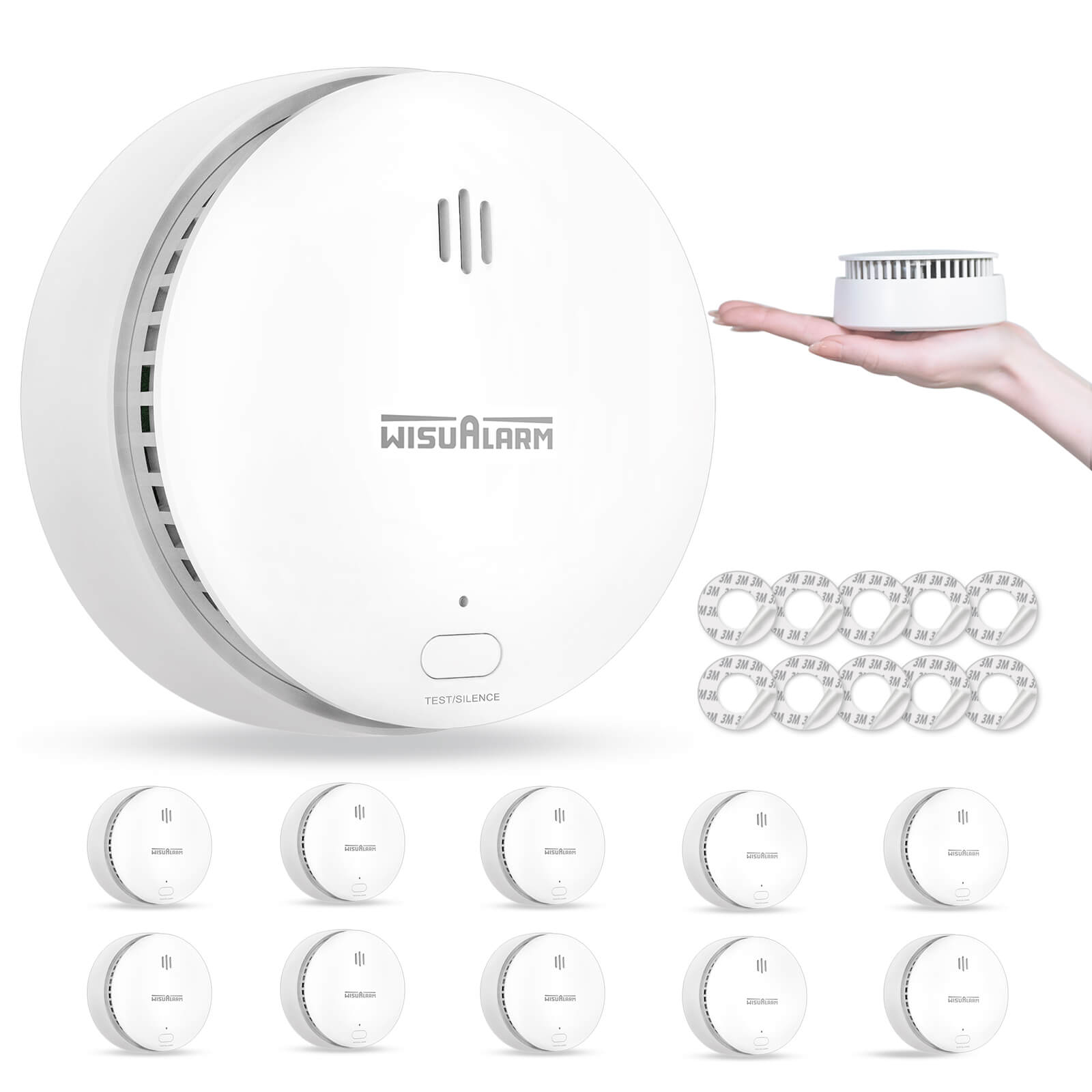WISUALARM smoke alarm 10 packs