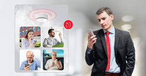 WiFi smoke detector multiple account sharing device