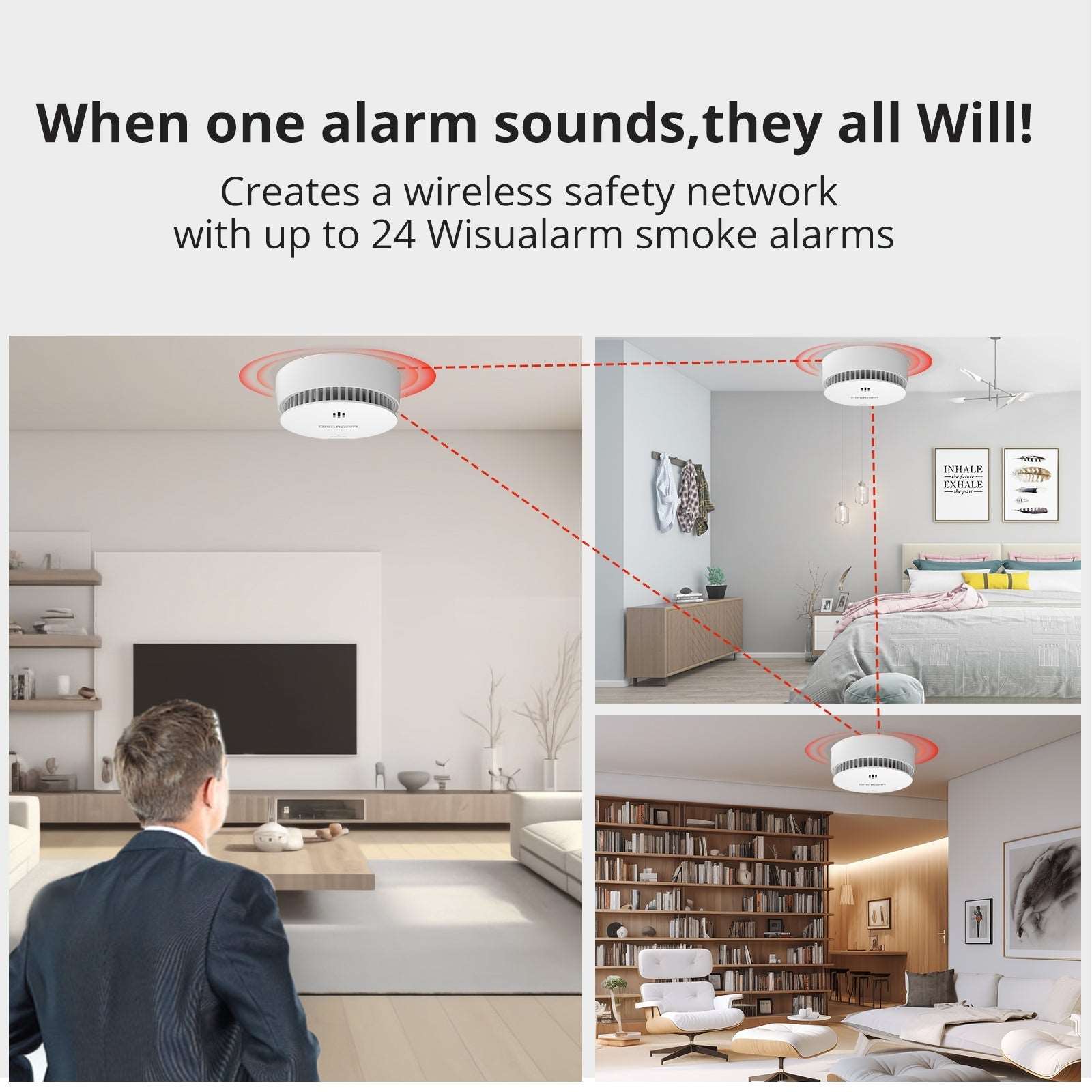 wisualarm interlinked smoke alarms