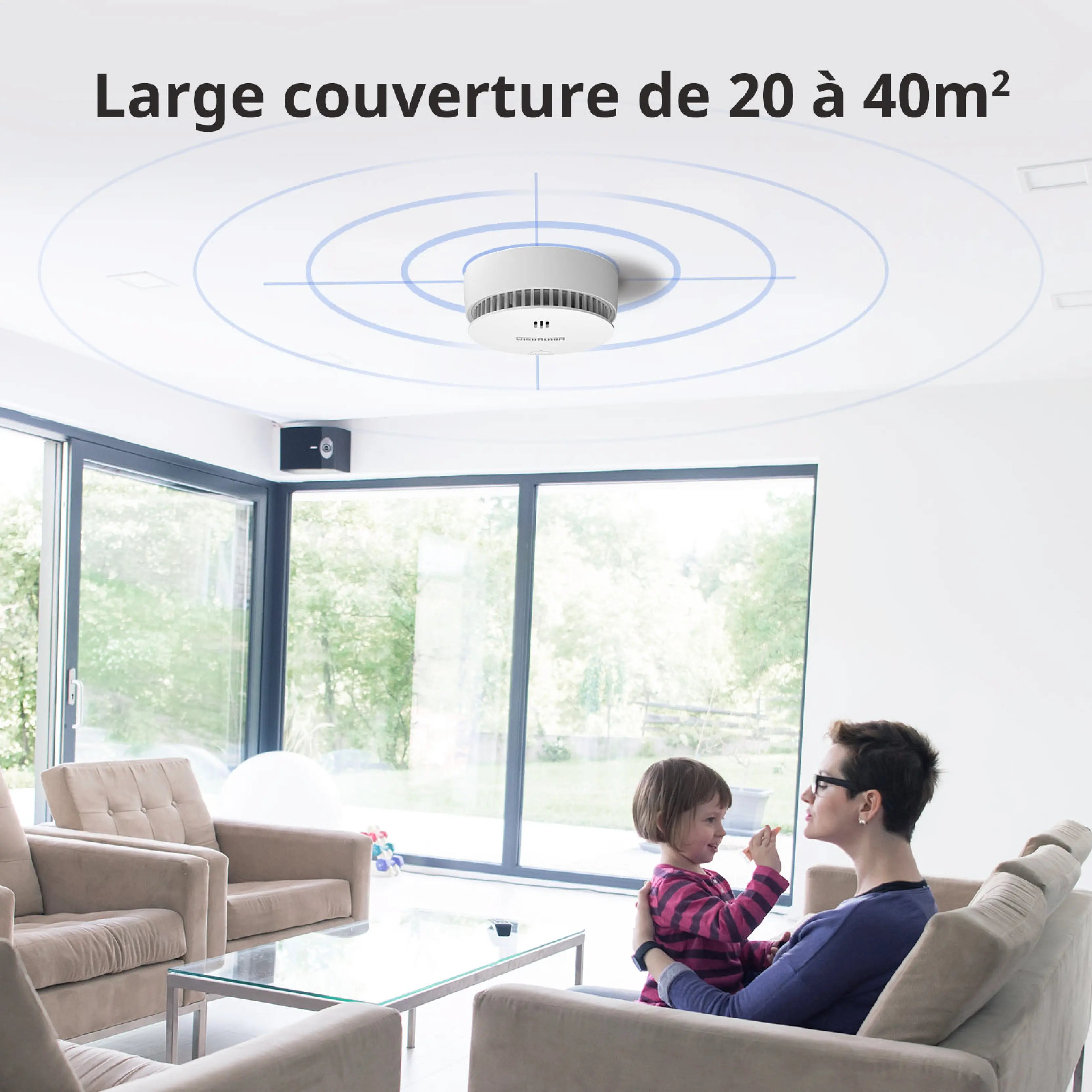 détecteur de fumée large couverture