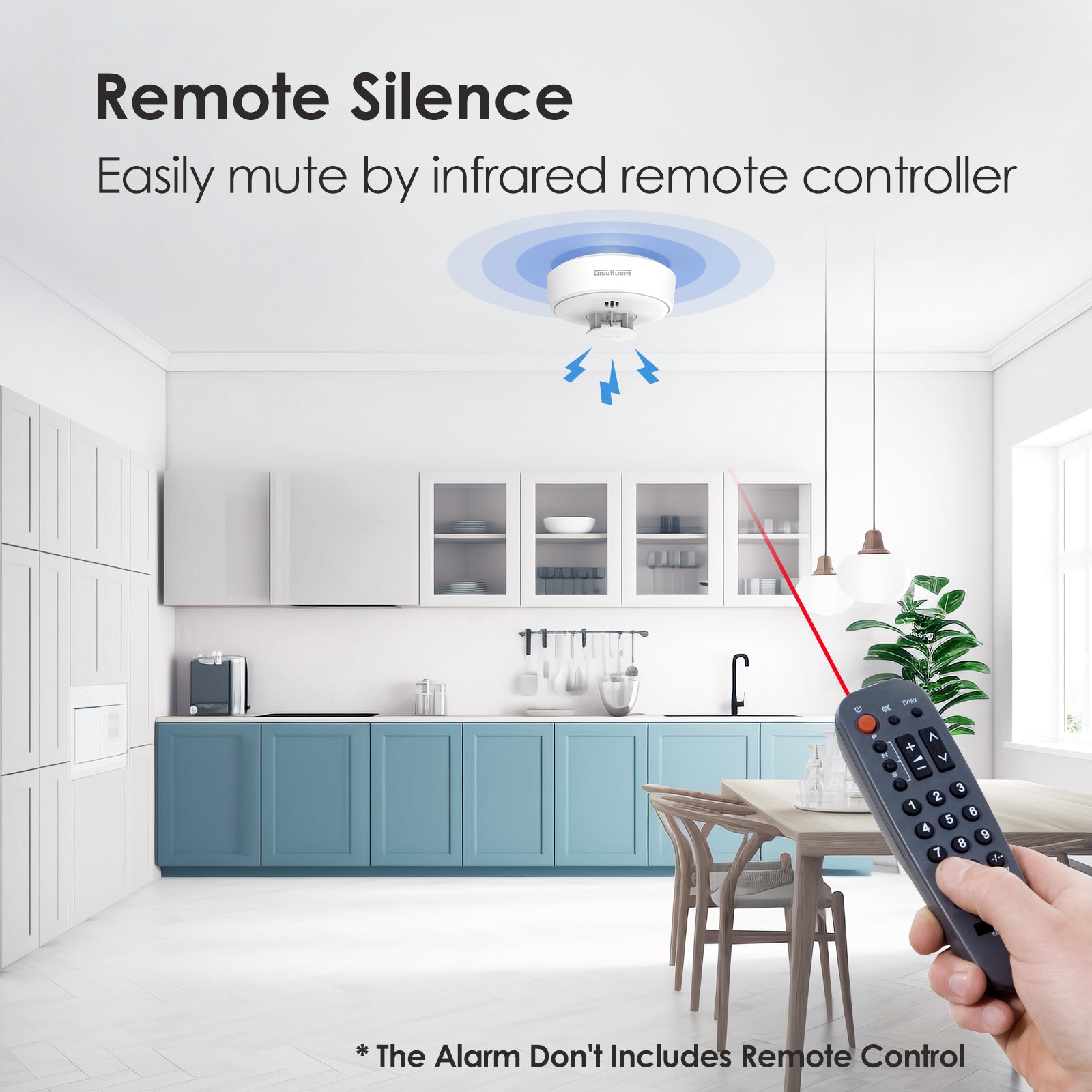 Wisualarm heat detector support remote silence