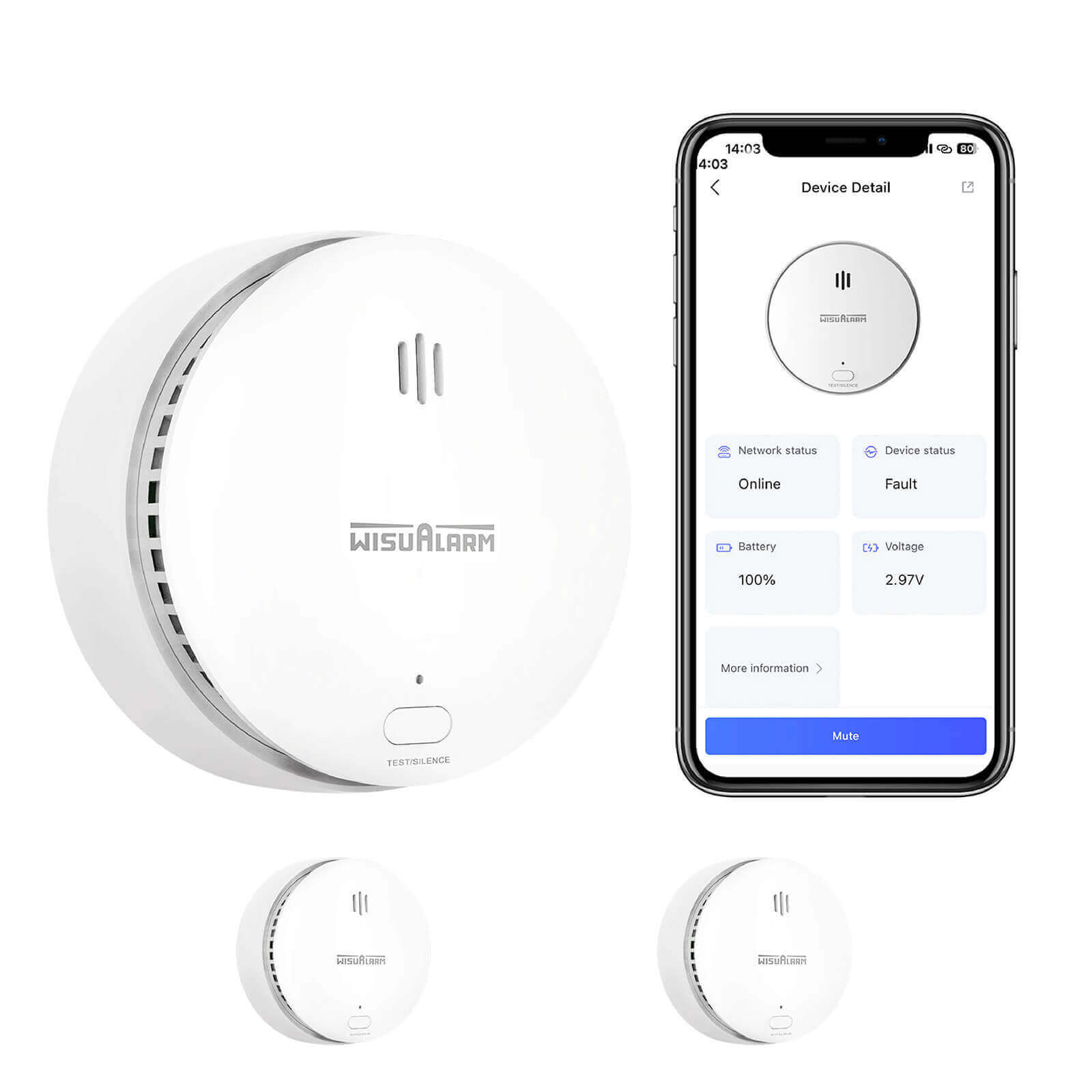 wifi smoke alarm-2pcs