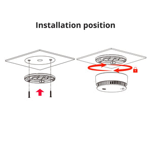 Position d'installation du détecteur de fumée