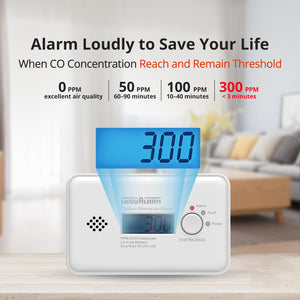 carbon monoxide alarm digital display